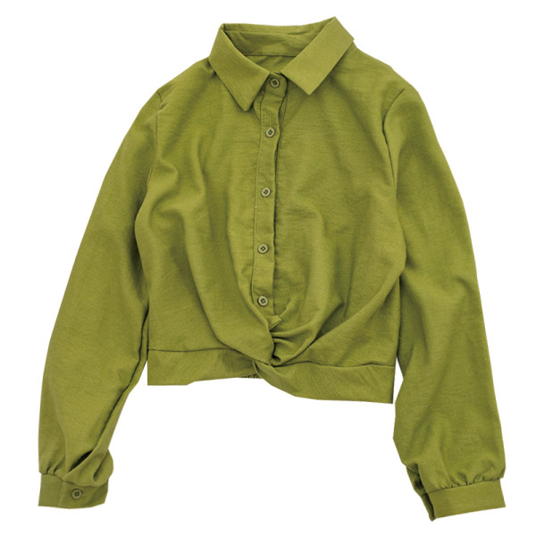 Modern női ing öt színben klasszikus gallérral és hosszú ujjal