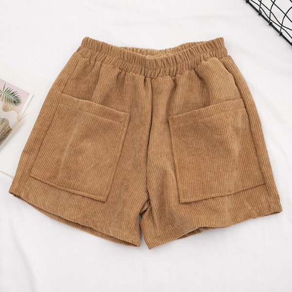 Női rövidnadrág öt színben, zsebekkel, magas derékkal