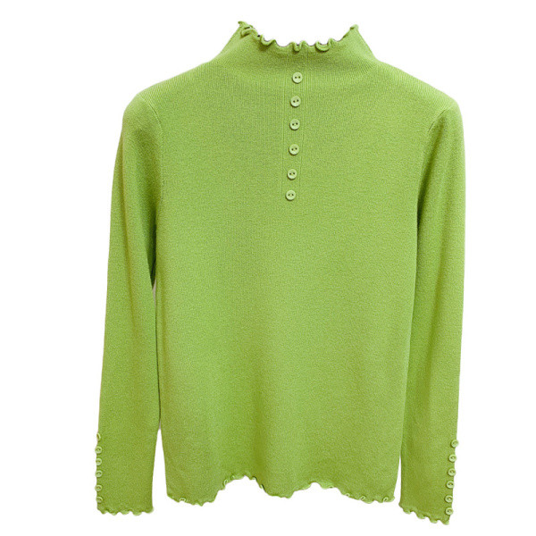 Μοντέρνο γυναικείο πουλόβερ με κουμπιά - σε διάφορα χρώματα