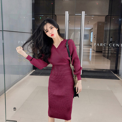 Női kötött blúz és szoknya szett több színben