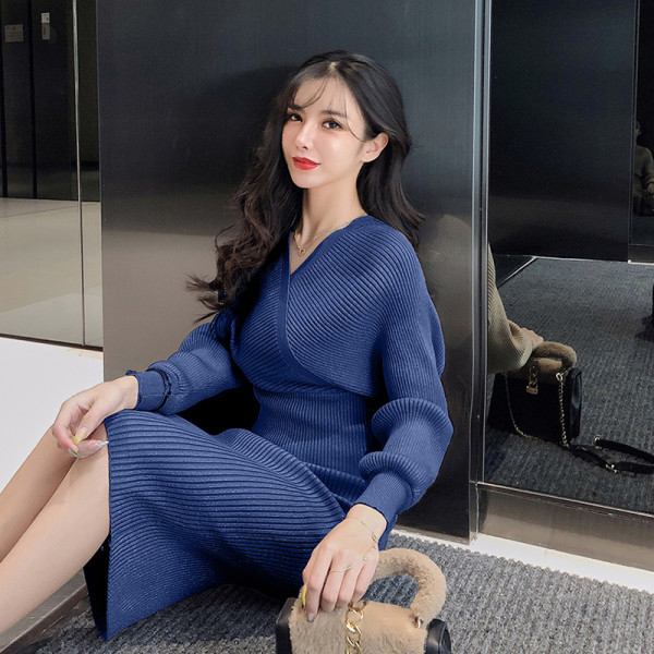 Női kötött blúz és szoknya szett több színben