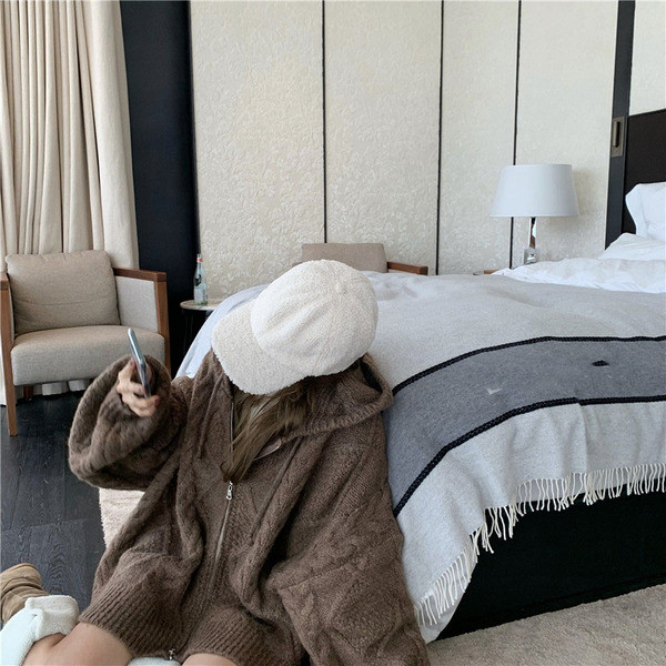 Női topikus hosszú kardigán három színben kapucnival