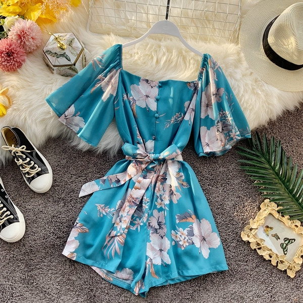 Μοντέρνες γυναικείες ολοσωμες φόρμες με  και τετράγωνη λαιμόκοψη σε τρία χρώματα