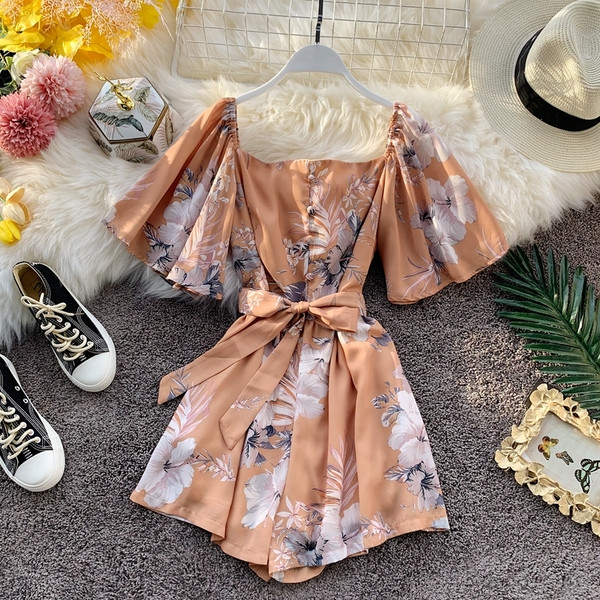 Μοντέρνες γυναικείες ολοσωμες φόρμες με  και τετράγωνη λαιμόκοψη σε τρία χρώματα