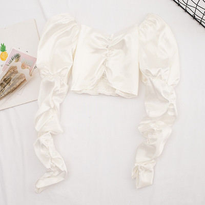 Stílusos női blúz négy színben, gombokkal és V-nyakkal