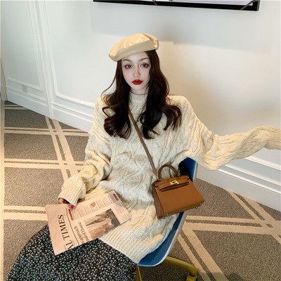 Női aktuális kötött ruha több színben, hosszú ujjal