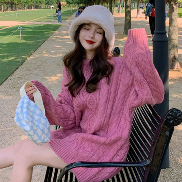 Női aktuális kötött ruha több színben, hosszú ujjal