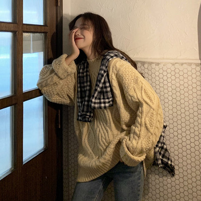 Női alkalmi pulóver széles modell három színben