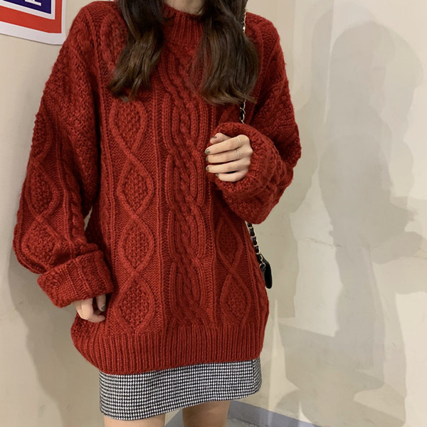 Γυναικείο casual πουλόβερ ευρύ μοντέλο σε τρία χρώματα