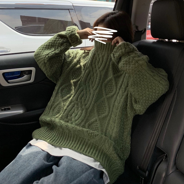 Γυναικείο casual πουλόβερ ευρύ μοντέλο σε τρία χρώματα