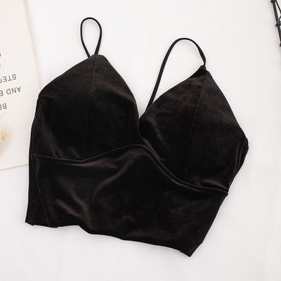 Γυναικείο αμάνικο σε πέντε χρώματα με λεπτούς ιμάντες και V-neck