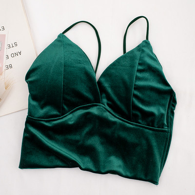 Γυναικείο αμάνικο σε πέντε χρώματα με λεπτούς ιμάντες και V-neck