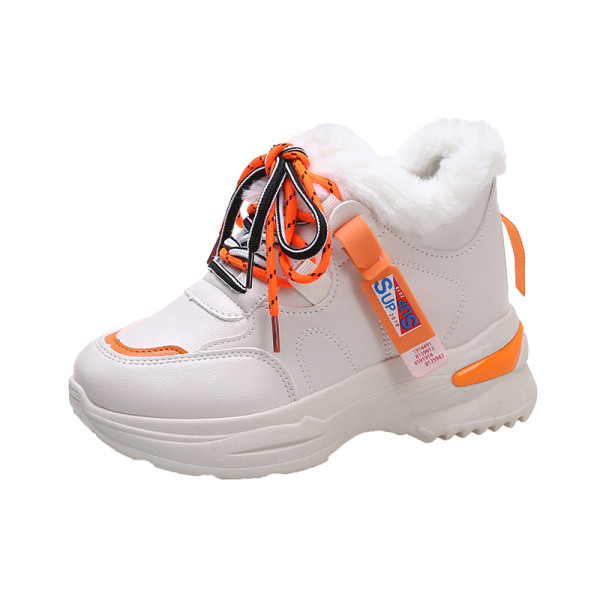 Női téli tornacipő magas talppal, puha béléssel, három színben