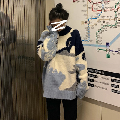 Γυναικεία  μακρυμάνικη  πλεκτή μπλούζα με οβάλ ντεκολτέ