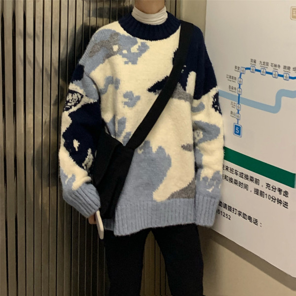 Γυναικεία  μακρυμάνικη  πλεκτή μπλούζα με οβάλ ντεκολτέ