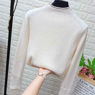 Γυναικείο πουλόβερ με δαντέλα με κολάρο σε διάφορα χρώματα