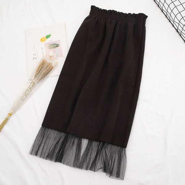 Lezser női szoknya négy színben, tüllel és gumírozott derékkal