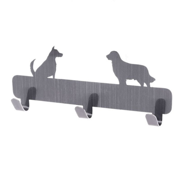 Αδιάβροχη και αυτοκόλλητη κρεμάστρα  με τρία άγκιστρα σε μαύρο, χρυσό, ασήμι και γκρι χρώμα