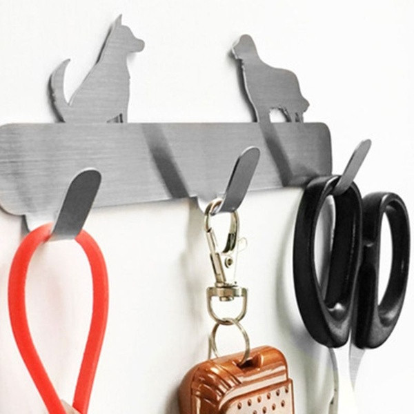 Αδιάβροχη και αυτοκόλλητη κρεμάστρα  με τρία άγκιστρα σε μαύρο, χρυσό, ασήμι και γκρι χρώμα