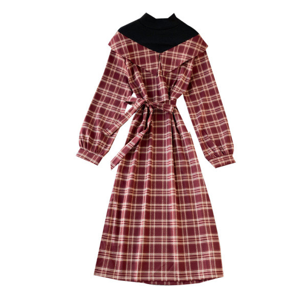 Κομψό γυναικείο φόρεμα με υψηλό γιακά σε τρία χρώματα