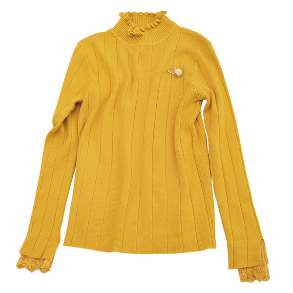 Alkalmi női blúz magas gallérral és csipkével, hat színben