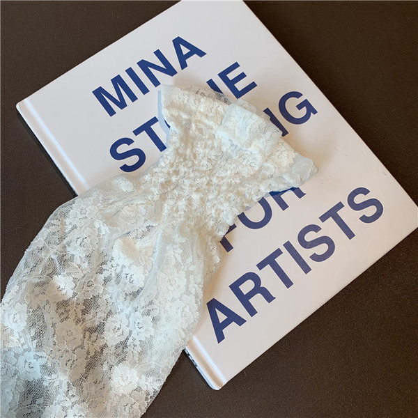 Női aktuális csipke blúz magas gallérral