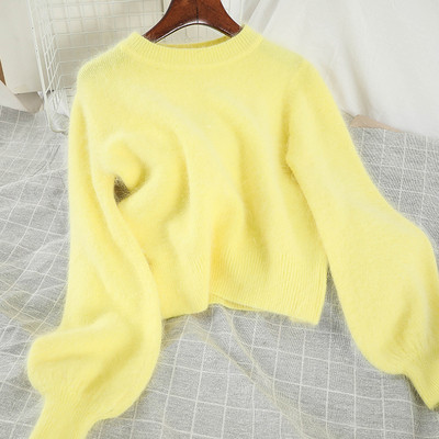 Νέο μοντέλο γυναικείο πουλόβερ σε τέσσερα χρώματα με οβάλ ντεκολτέ και μακρύ μανίκι