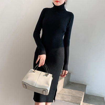 Casual γυναικείο φόρεμα με κολάρο και πούλιες σε διάφορα χρώματα