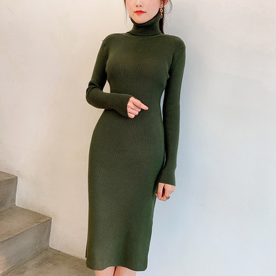 Casual γυναικείο φόρεμα με κολάρο και πούλιες σε διάφορα χρώματα