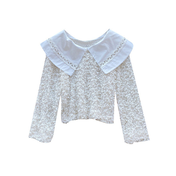 Καθημερινή γυναικεία μπλούζα με οβάλ λαιμόκοψη και μακρύ μανίκι σε μαύρο, μπεζ και ροζ χρώμα