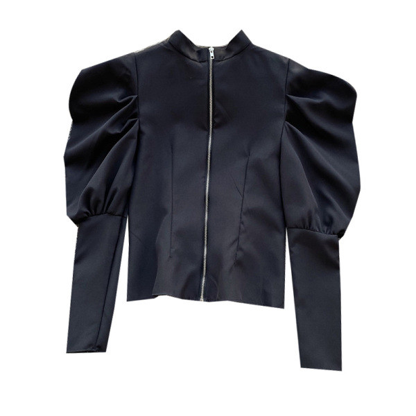 Modern női blúz hosszú ujjal és cipzárral több színben