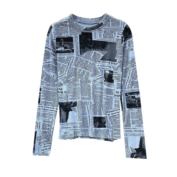 Modern női blúz ovális nyakkivágással és színes mintával négy színben