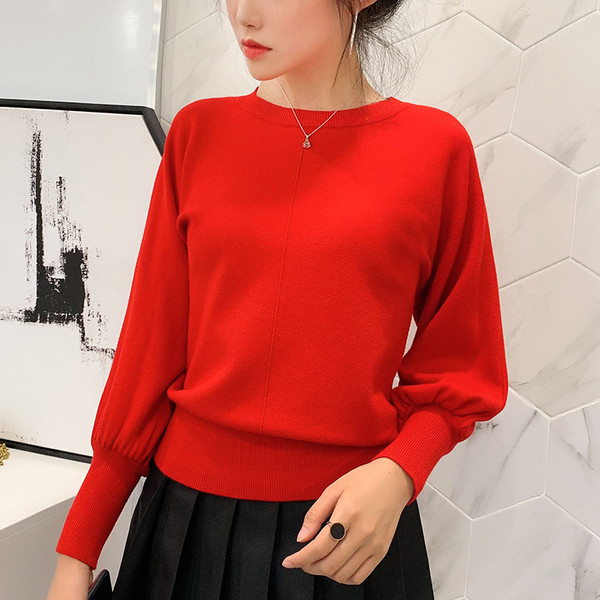 Μοντέρνο γυναικείο φούτερ με στρογγυλή λαιμόκοψη και μακρύ μανίκι - σε λευκό, πράσινο, μαύρο κόκκινο, ροζ και κίτρινο χρώμα