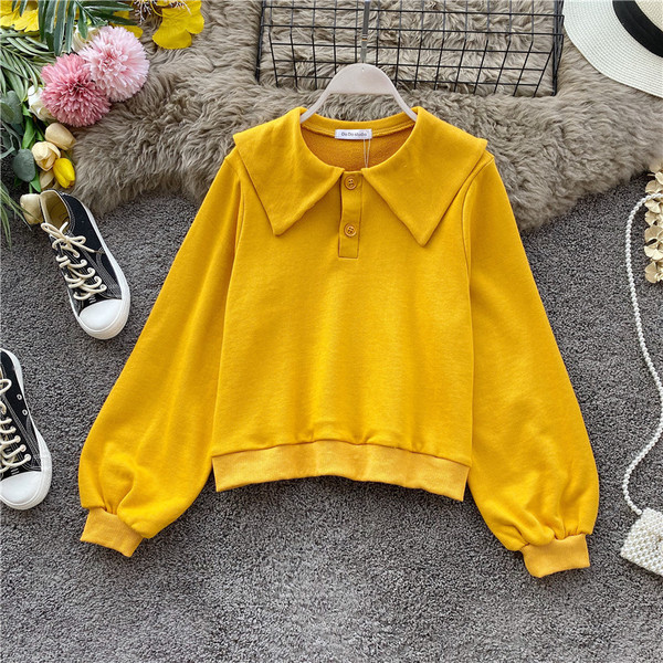 Női alkalmi blúz klasszikus gallérral és gombokkal, négy színben