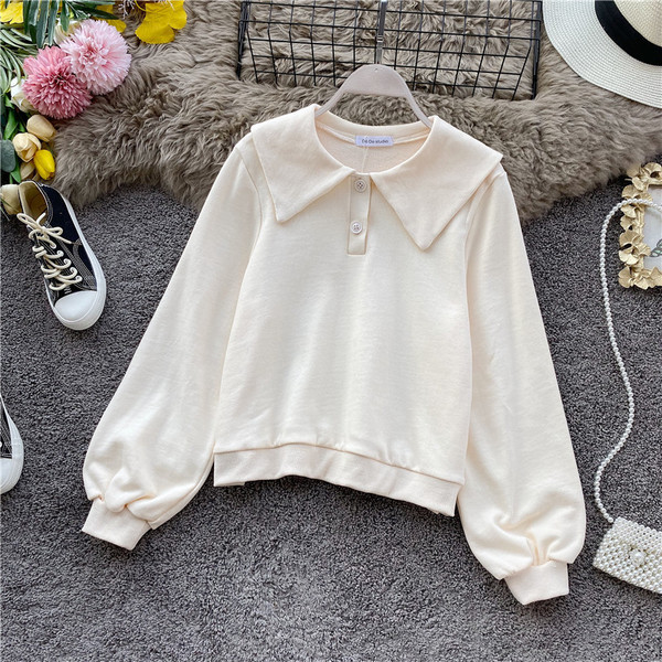 Női alkalmi blúz klasszikus gallérral és gombokkal, négy színben