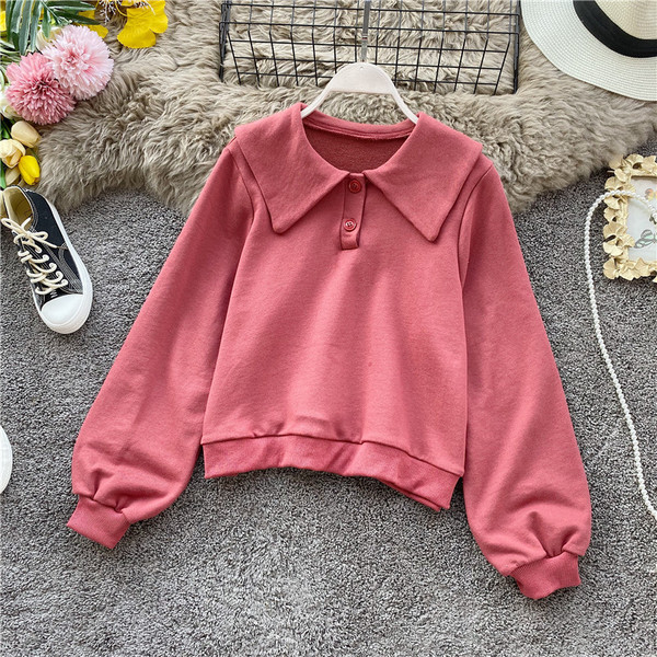 Női alkalmi blúz klasszikus gallérral és gombokkal, négy színben