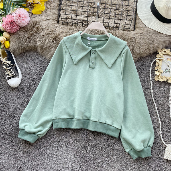 Női alkalmi blúz klasszikus gallérral és gombokkal, négy színben