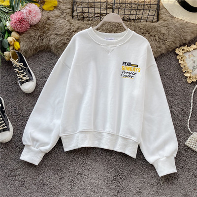 Γυναικεία casual μπλούζα με εκτυπώσεις και οβάλ λαιμόκοψη σε διάφορα χρώματα