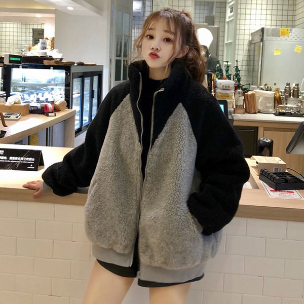 Γυναικείο casual  μακρύ φούτερ με ψηλό γιακά