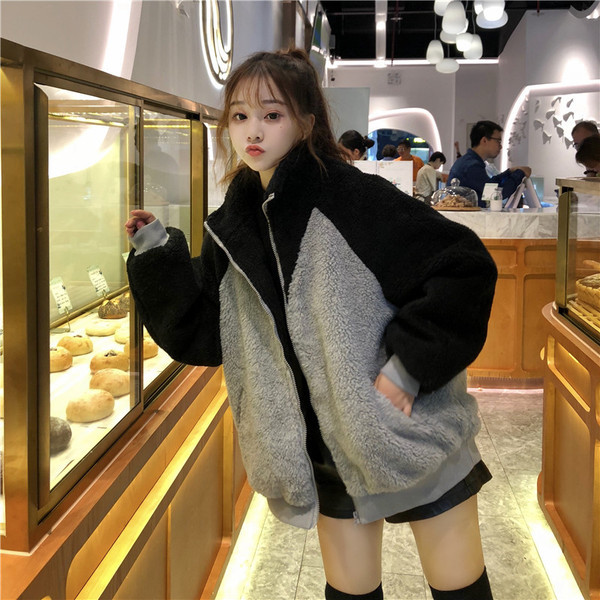 Γυναικείο casual  μακρύ φούτερ με ψηλό γιακά