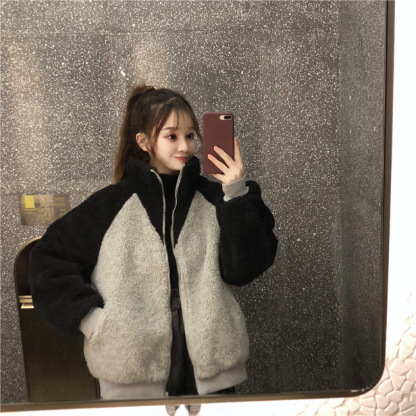 Γυναικείο casual  μακρύ φούτερ με ψηλό γιακά