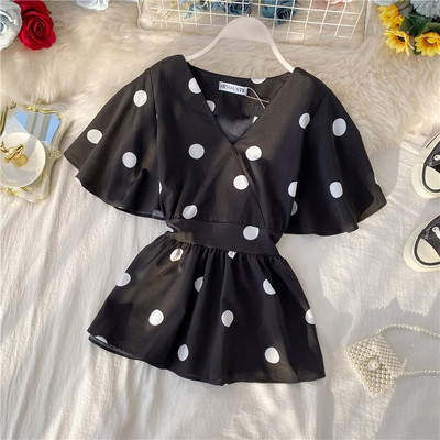 Alkalmi női blúz rövid ujjal és spitz nyakkivágással öt színben