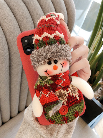 Коледен калъф за Iphone 11 Pro Max с 3D елемент дядо Коледа и снежен човек - четири модела