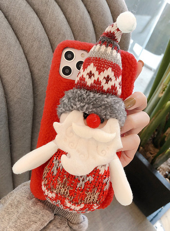 Коледен калъф за Iphone 11 Pro Max с 3D елемент дядо Коледа и снежен човек - четири модела