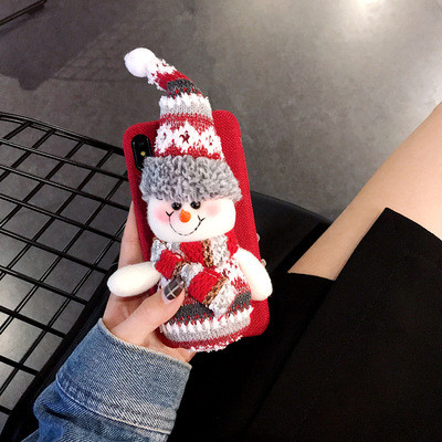 Husa de Craciun pentru Iphone 11 Pro Max cu element 3D Mos Craciun si om de zapada - patru modele