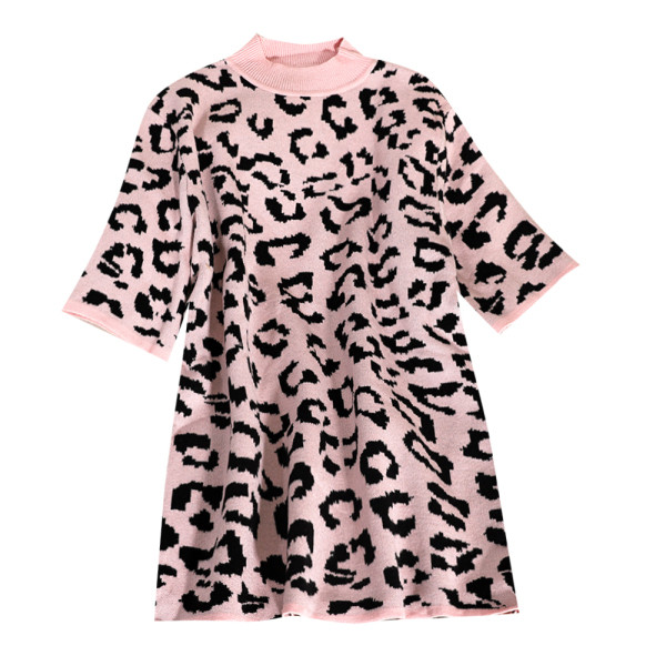 Μοντέρνο γυναικείο πουλόβερ τ με κοντά μανίκια και ψηλό γιακά σε διάφορα χρώματα