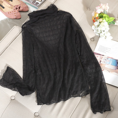 Modern női blúz magas pólógallérral, öt színben