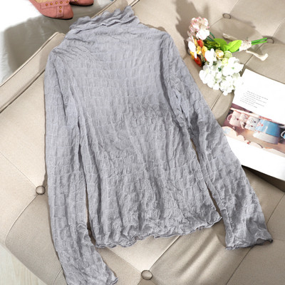 Modern női blúz magas pólógallérral, öt színben