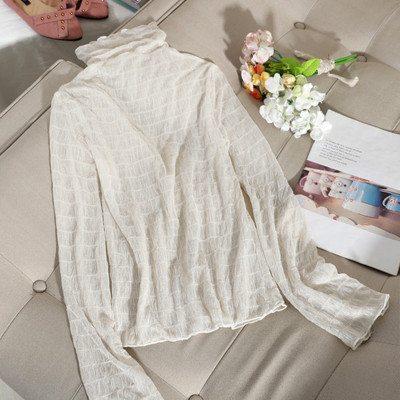 Modern női blúz magas pólógallérral, öt színben