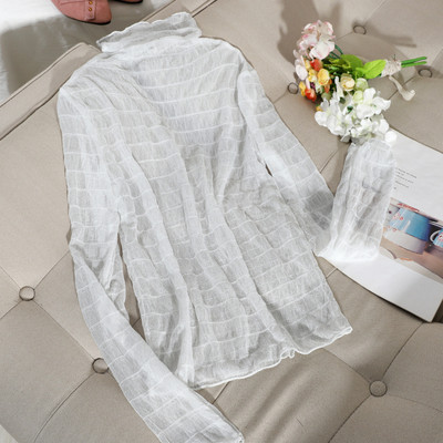 Modern női blúz magas pólógallérral, öt színben